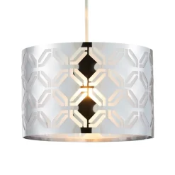 Metallic Lasered Easyfit Shade, Silver