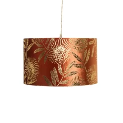 Mica 40cm Velvet & Gold Print Easyfit Shade, Orange