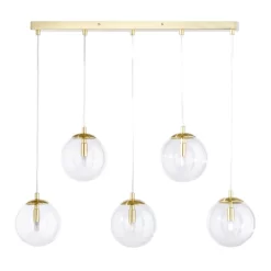 Milton 5 Light Pendant Bar, Gold
