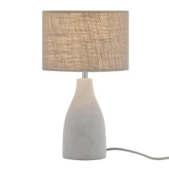 Mini Marcus Concrete Table Lamp, Satin Nickel