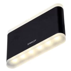 Stanley Moselle Outdoor Large LED Flush Up & Down Wall Light, Black