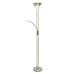 Mother And Child LED Floor Lamp, Antique Brass