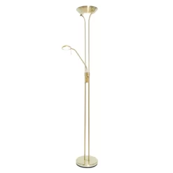 Mother And Child LED Floor Lamp, Satin Brass