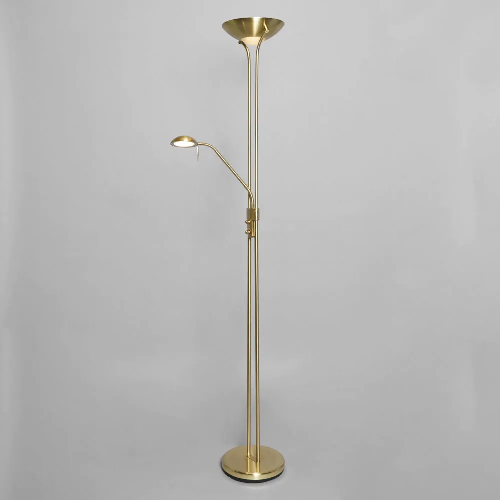 Mother And Child LED Floor Lamp, Satin Brass - Image 3