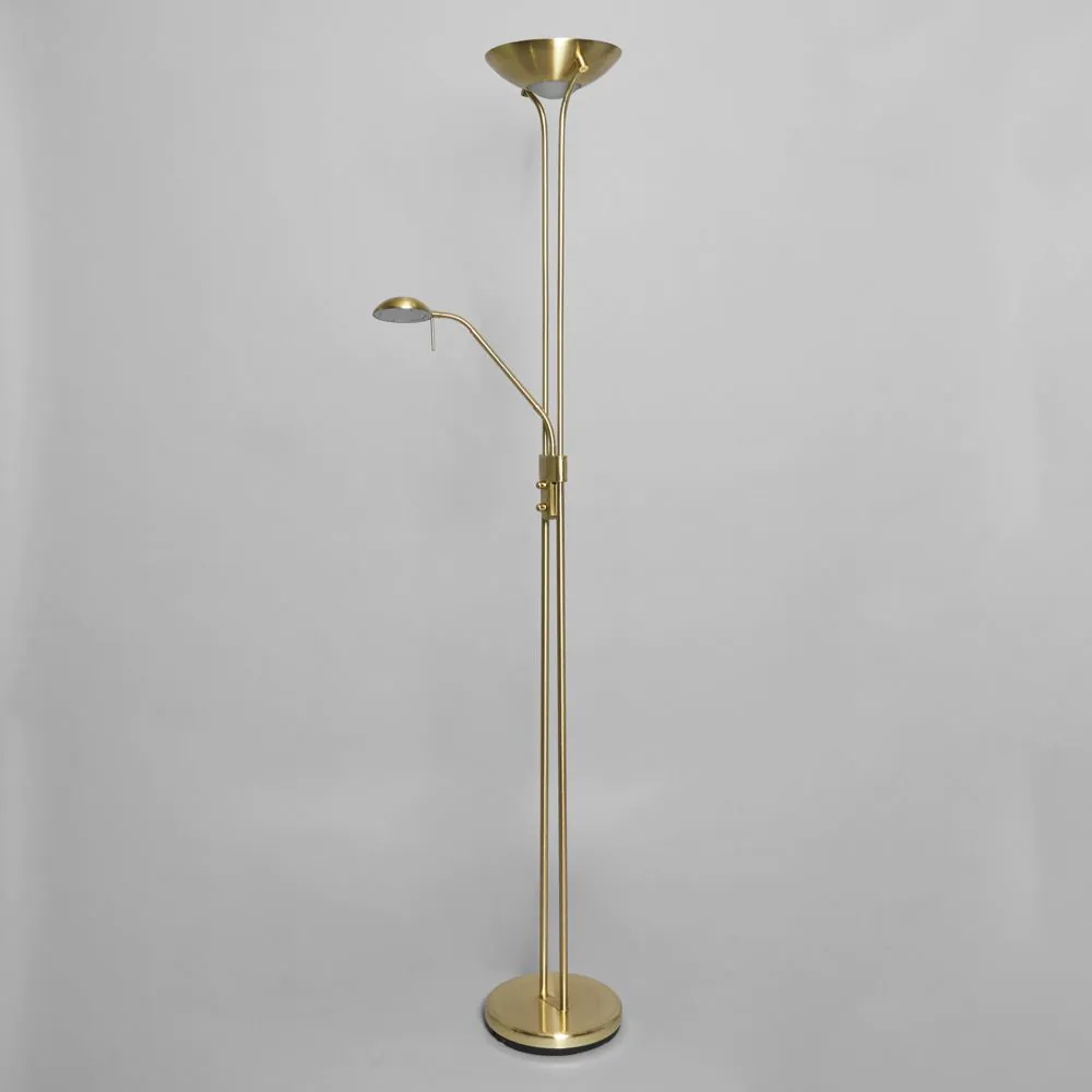 Mother And Child LED Floor Lamp, Satin Brass - Image 4