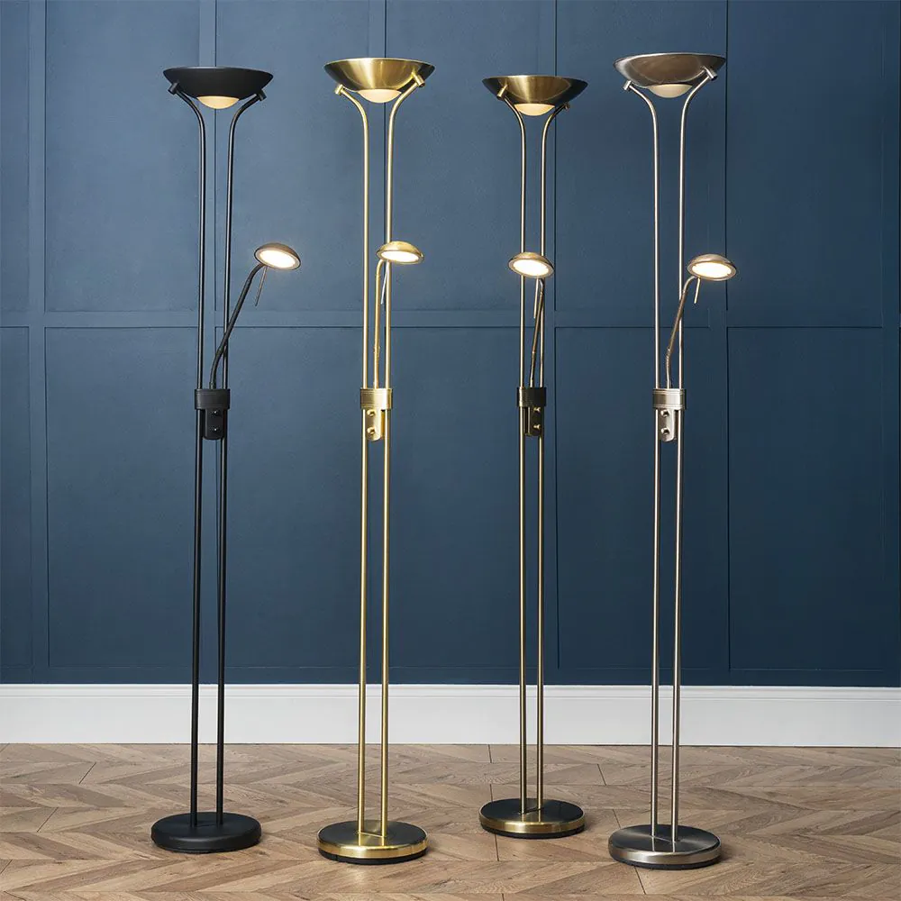 Mother And Child LED Floor Lamp, Satin Brass - Image 6