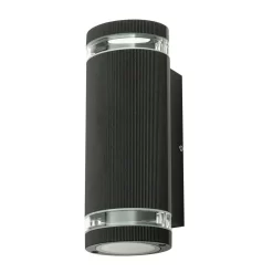 Murray Up And Down Outdoor Cylinder Wall Light, Black