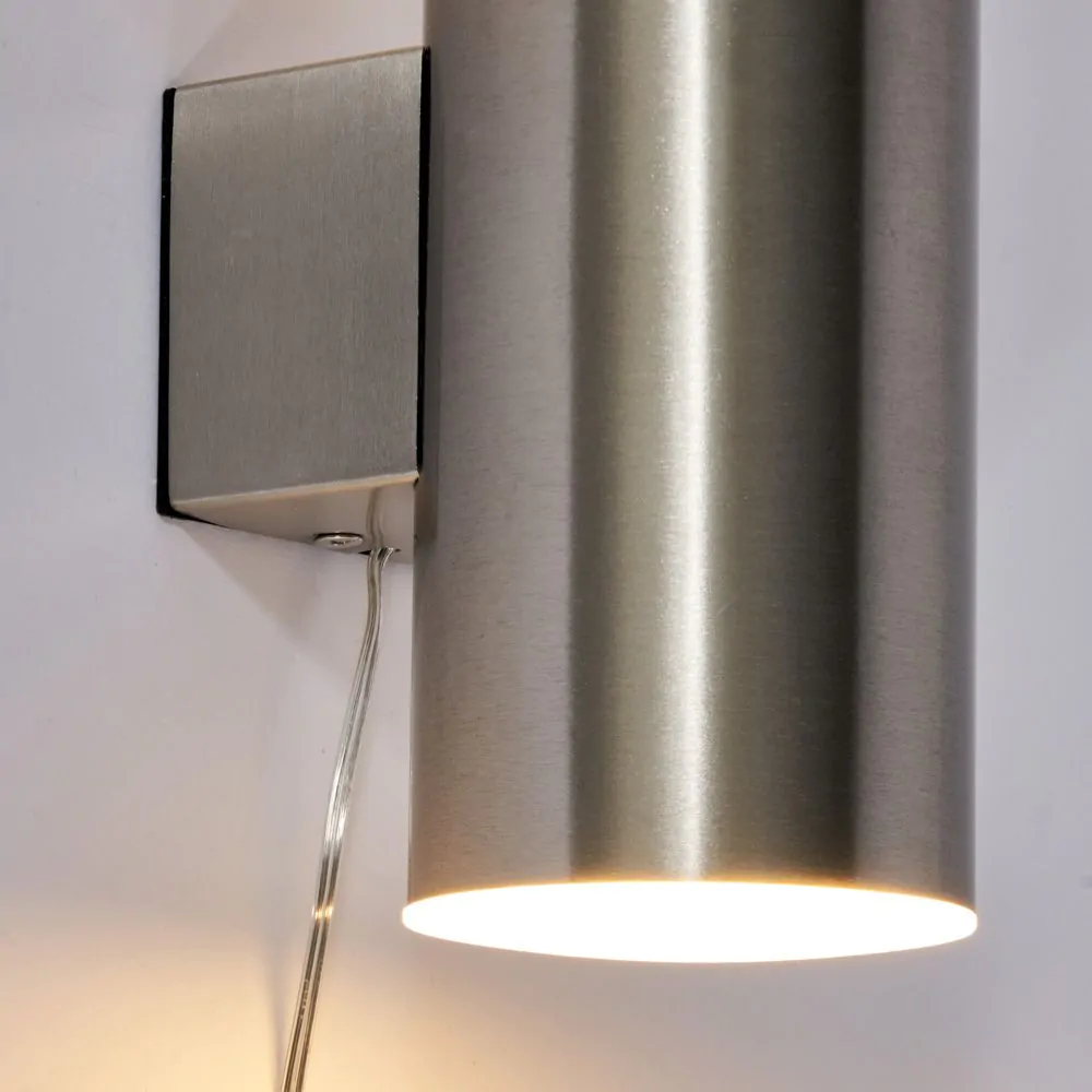 Namid LED Outdoor Solar Up And Down Wall Light, Stainless Steel - Image 5