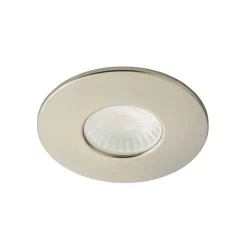 Nate Fixed Fire Rated LED IP65 Downlight, Satin Nickel
