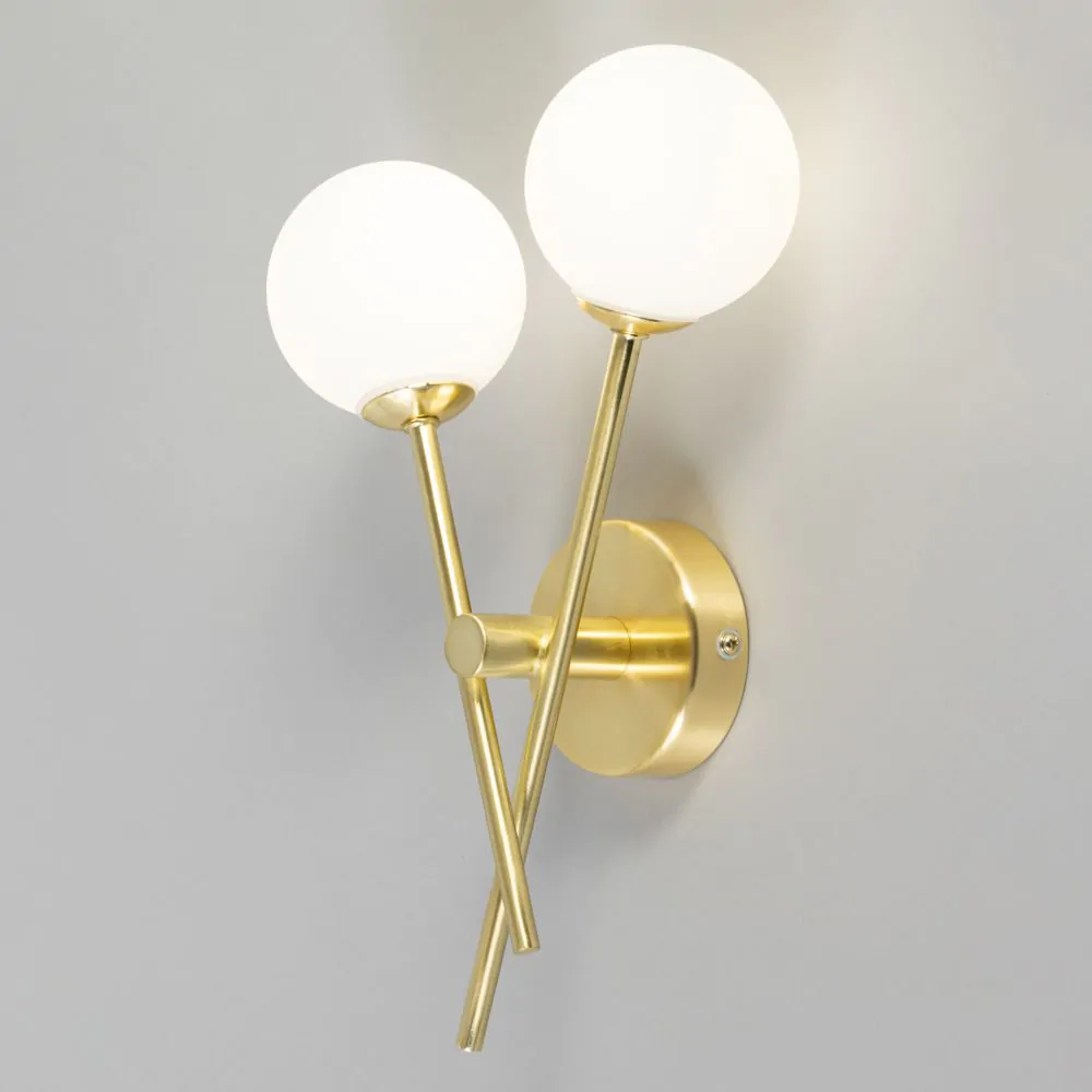 Nera Bathroom Wall Light, Satin Brass - Image 3