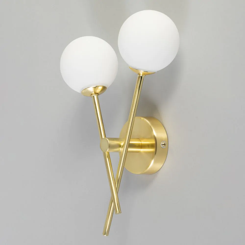 Nera Bathroom Wall Light, Satin Brass - Image 4