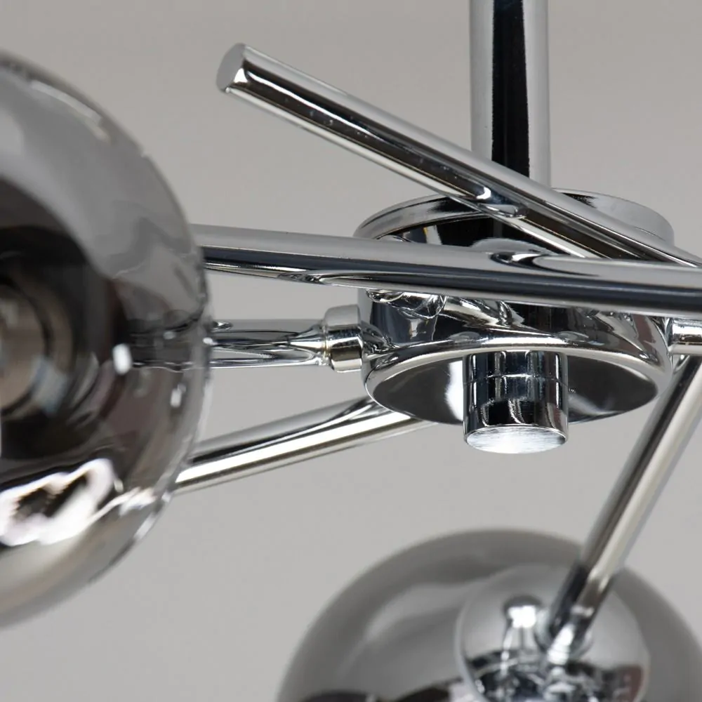 Nera Cross Arm Bathroom Semi Flush Ceiling Light, Chrome - Image 5