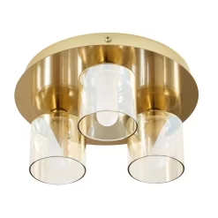 Noah Bathroom Flush Ceiling Plate, Satin Brass