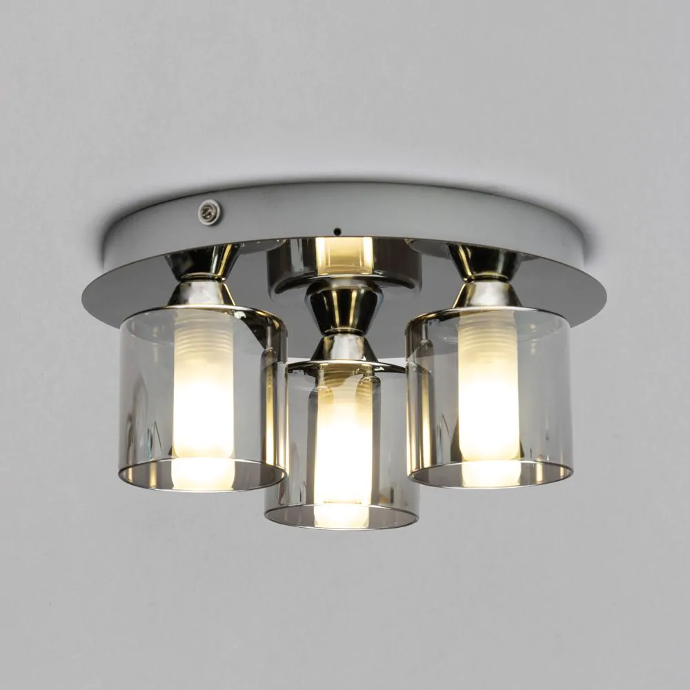 Noah Bathroom Flush Ceiling Plate, Chrome - Image 3