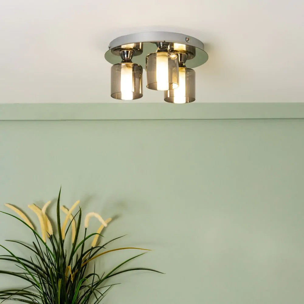 Noah Bathroom Flush Ceiling Plate, Chrome - Image 2