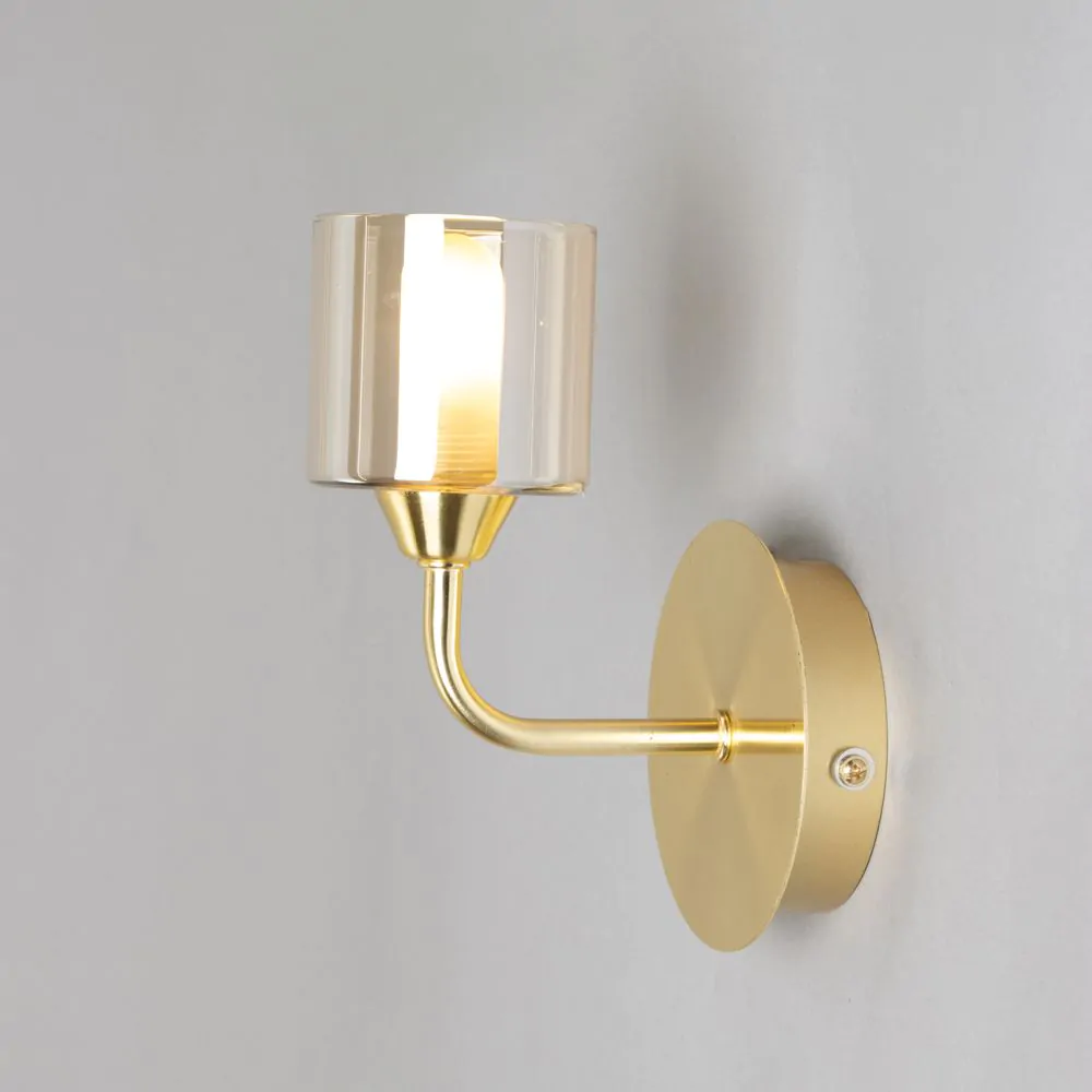 Noah Bathroom Wall Light, Satin Brass - Image 3