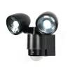 Orion Twin LED Spotlight With PIR Sensor, Black