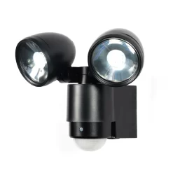 Orion Twin LED Spotlight With PIR Sensor, Black