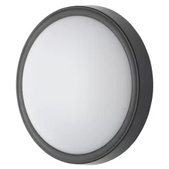 Orkney Outdoor LED Circular Wall Light, Black