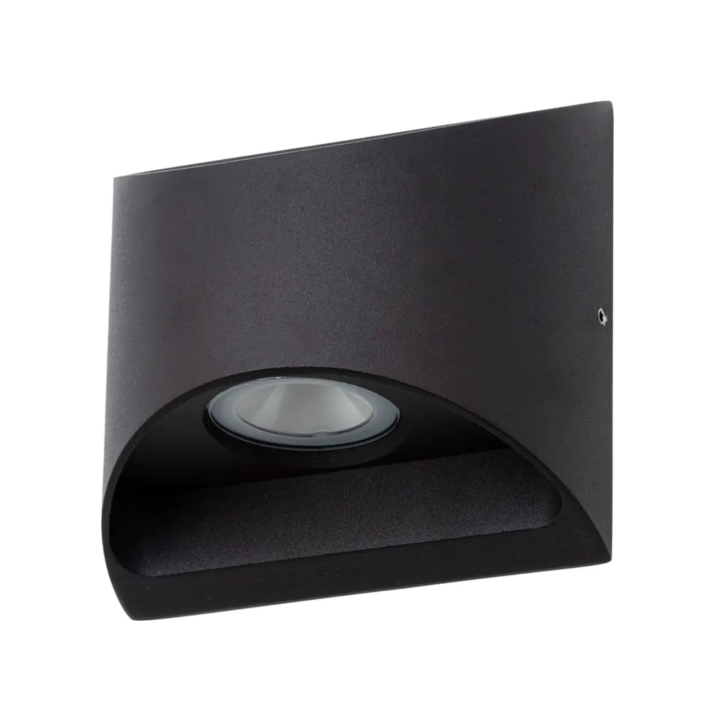 Oscar Outdoor LED Up And Down Wall Light, Black