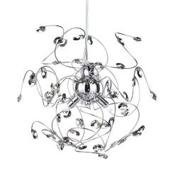 Othello Pendant, With Smoke Glass, Chrome