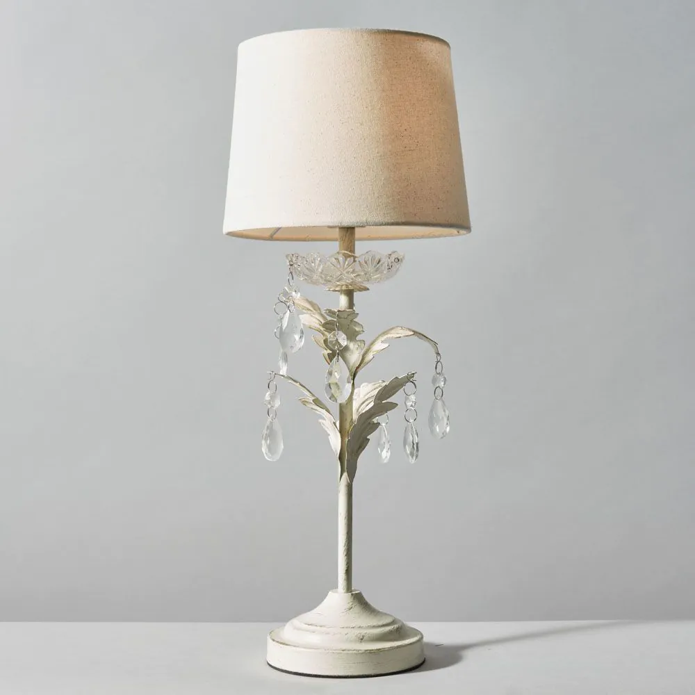 Paisley Table Lamp, Cream - Image 3