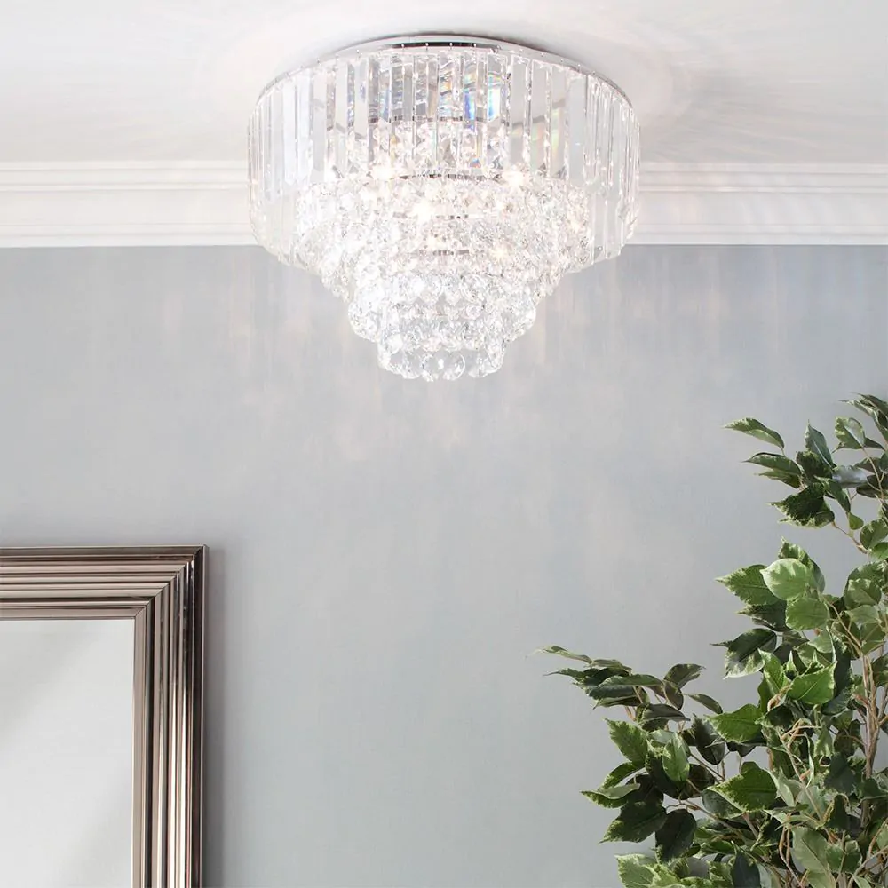 Paladina Flush Ceiling Light, Chrome - Image 2