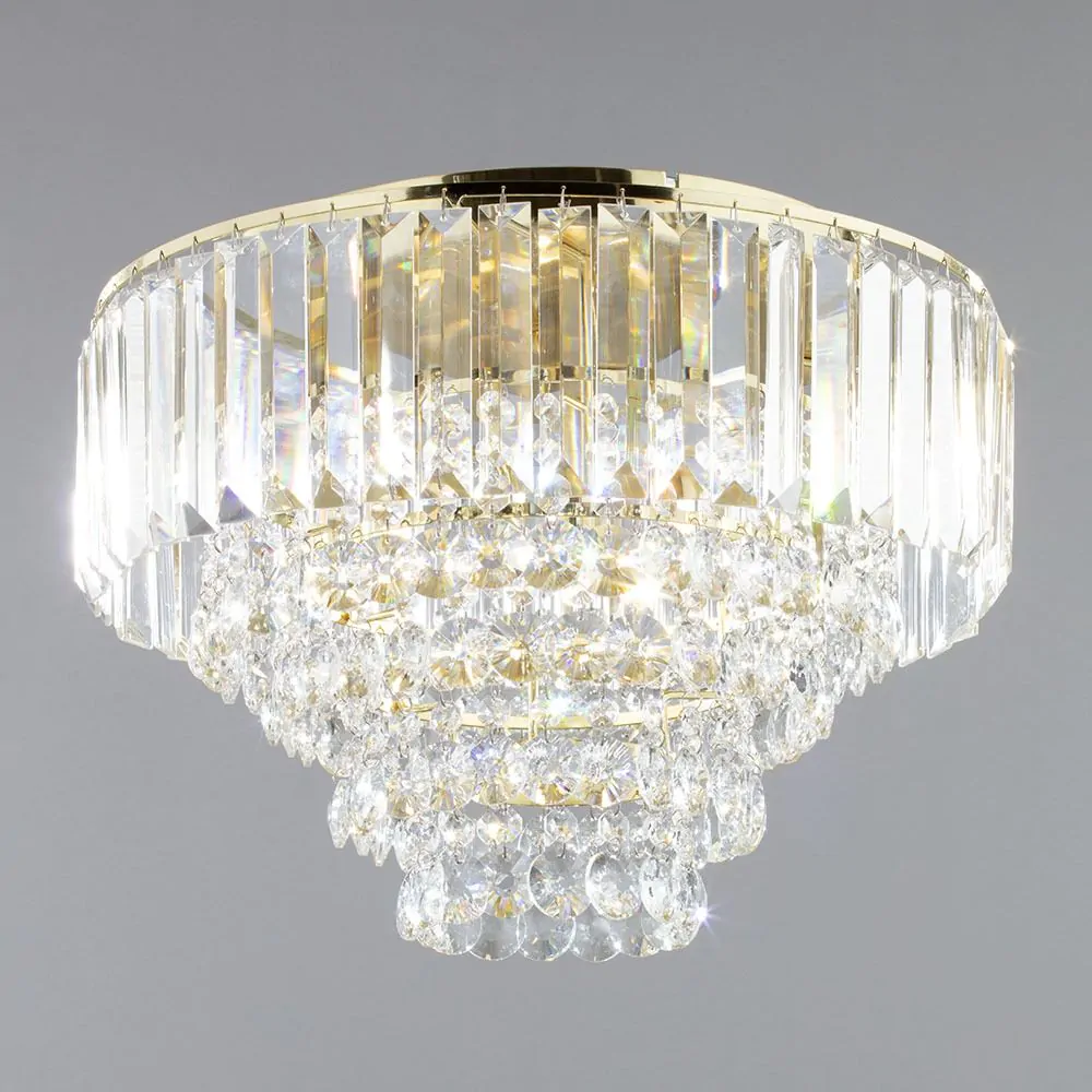 Paladina Flush Ceiling Light, Brass - Image 3