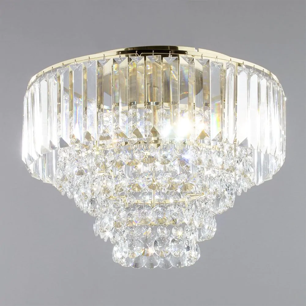 Paladina Flush Ceiling Light, Brass - Image 4