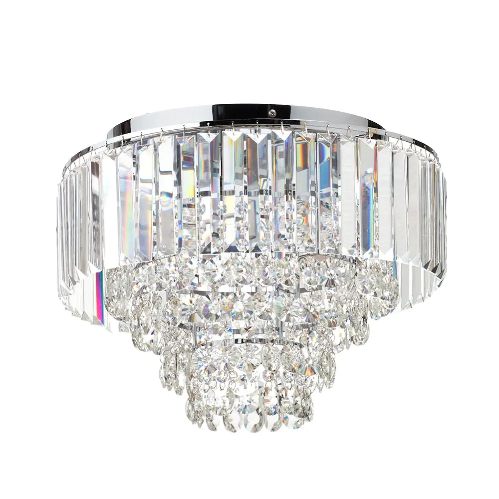 Paladina Flush Ceiling Light, Chrome