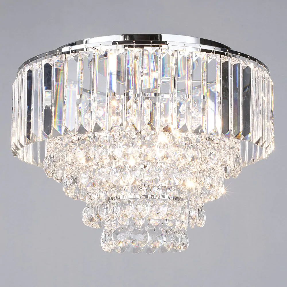 Paladina Flush Ceiling Light, Chrome - Image 3