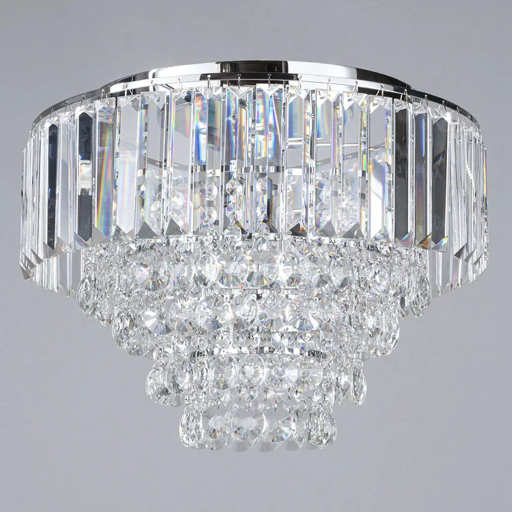Paladina Flush Ceiling Light, Chrome - Image 4