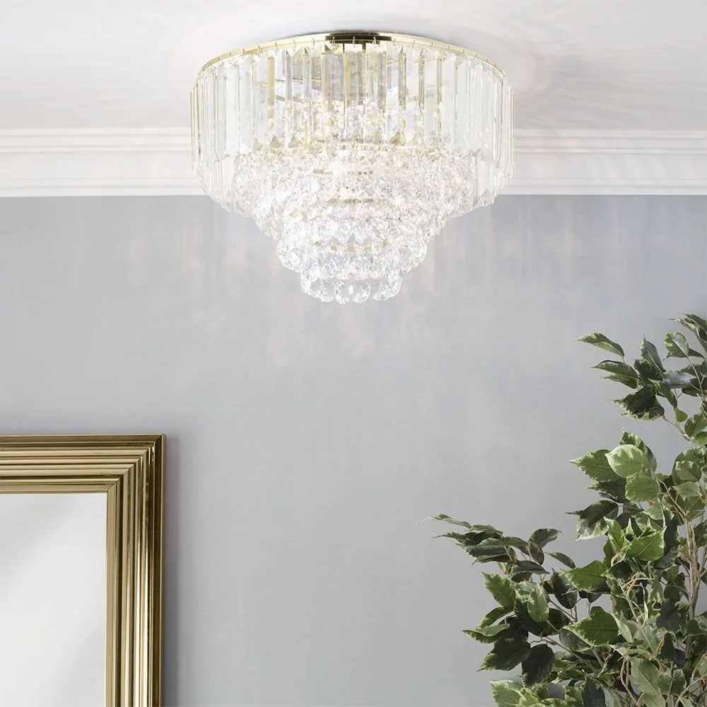 Paladina Flush Ceiling Light, Brass - Image 2