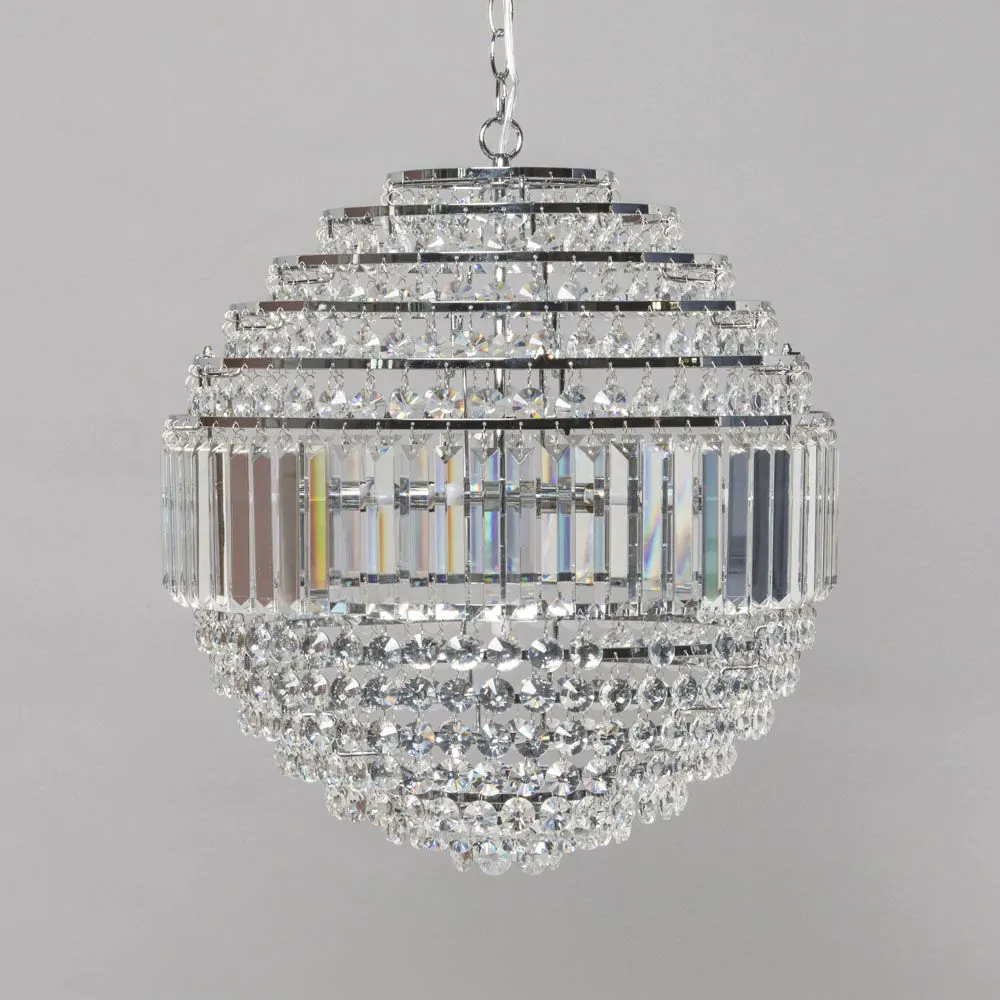Paladina Large Ball Ceiling Pendant, Chrome - Image 4