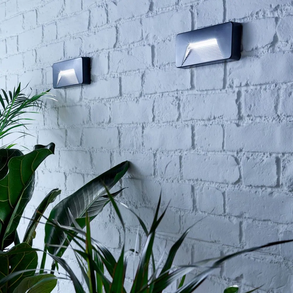 Penn 3 Watt LED Rectangular Surface Brick Wall Light, Anthracite - Image 2