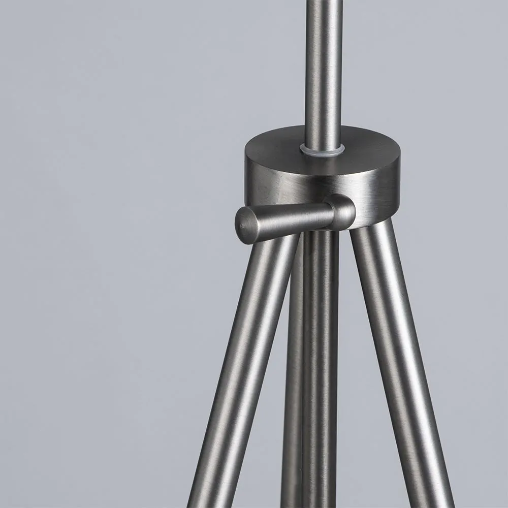Pol Rise And Fall Tripod Floor Lamp, Brushed Steel - Image 5