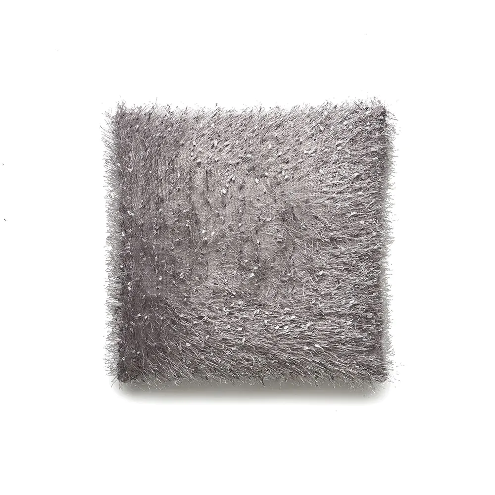 Pollyanna Knitted Cushion, Silver - Image 2