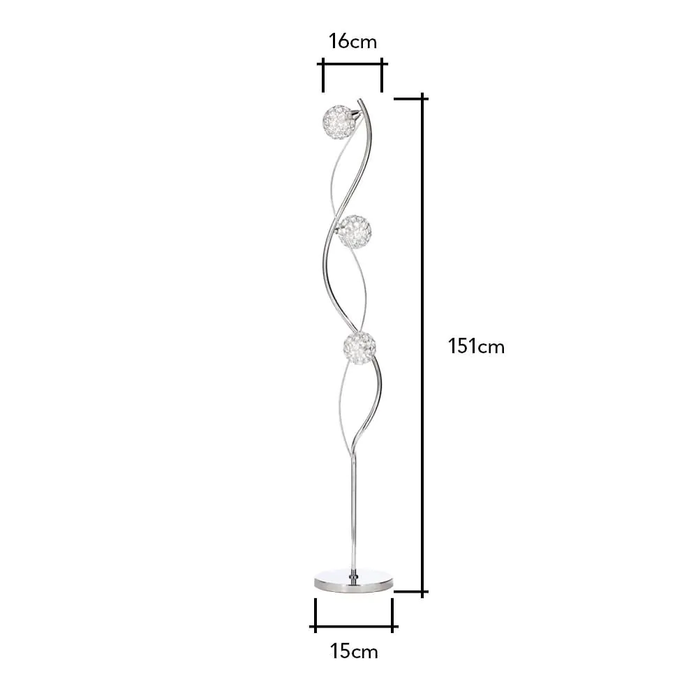 Orianna Floor Lamp, Chrome - Image 9