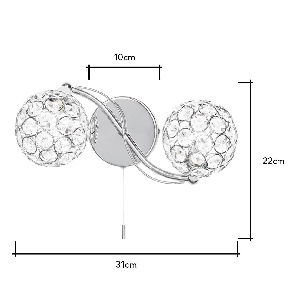 Orianna Wall Light, Chrome - Image 9