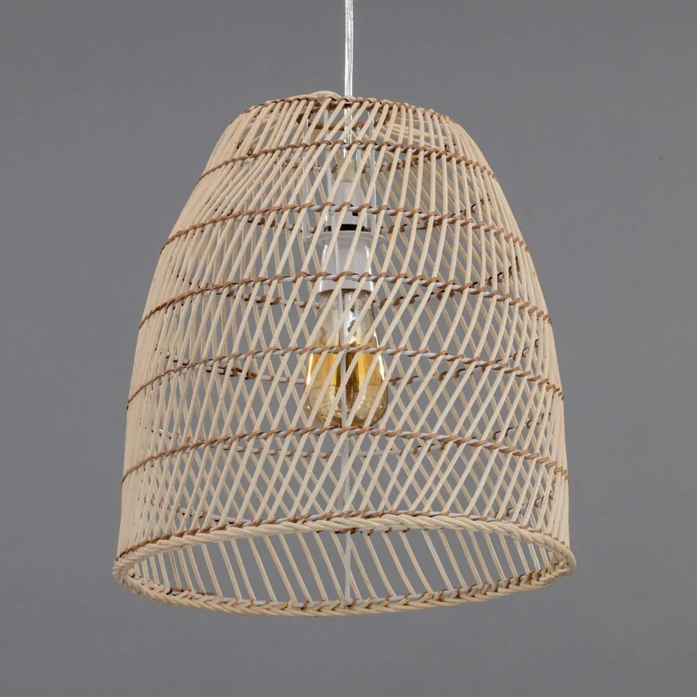 Rattan Tall Dome Easyfit Shade, Bleached Natural - Image 4