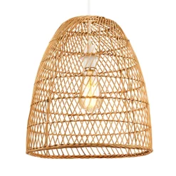 Rattan Tall Dome Easyfit Shade, Natural