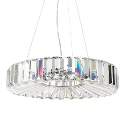 Renee Crystal Pendant, Chrome