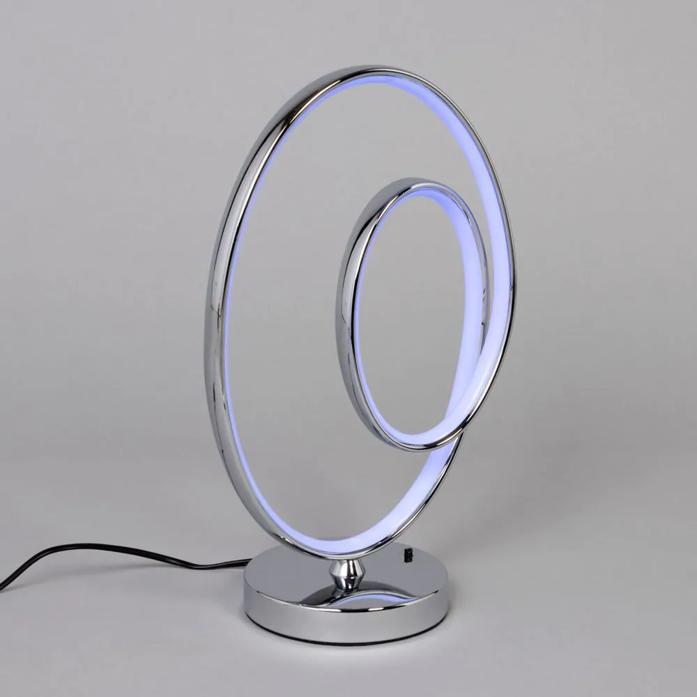 Renzo Colour Changing LED Table Lamp, Chrome - Image 3