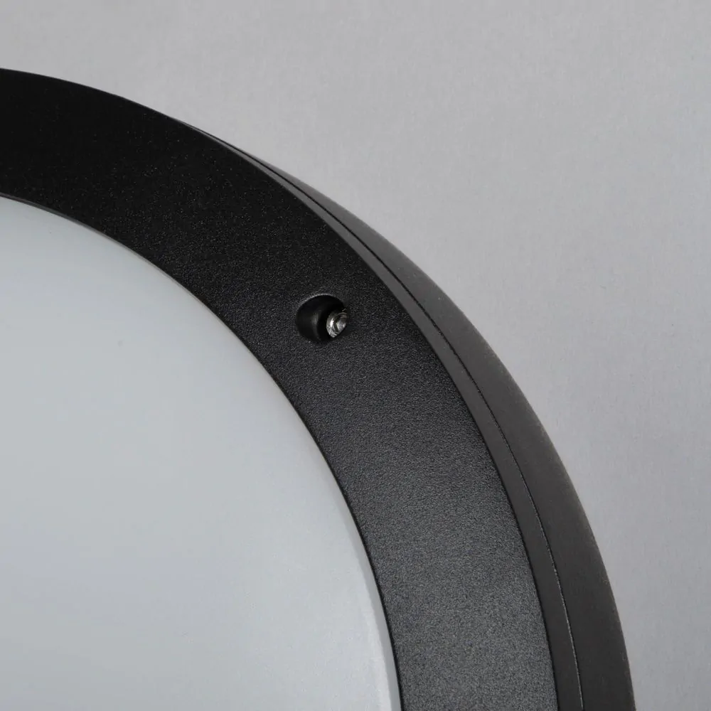 Rik Outdoor Round Bulkhead Wall Light, Black - Image 5