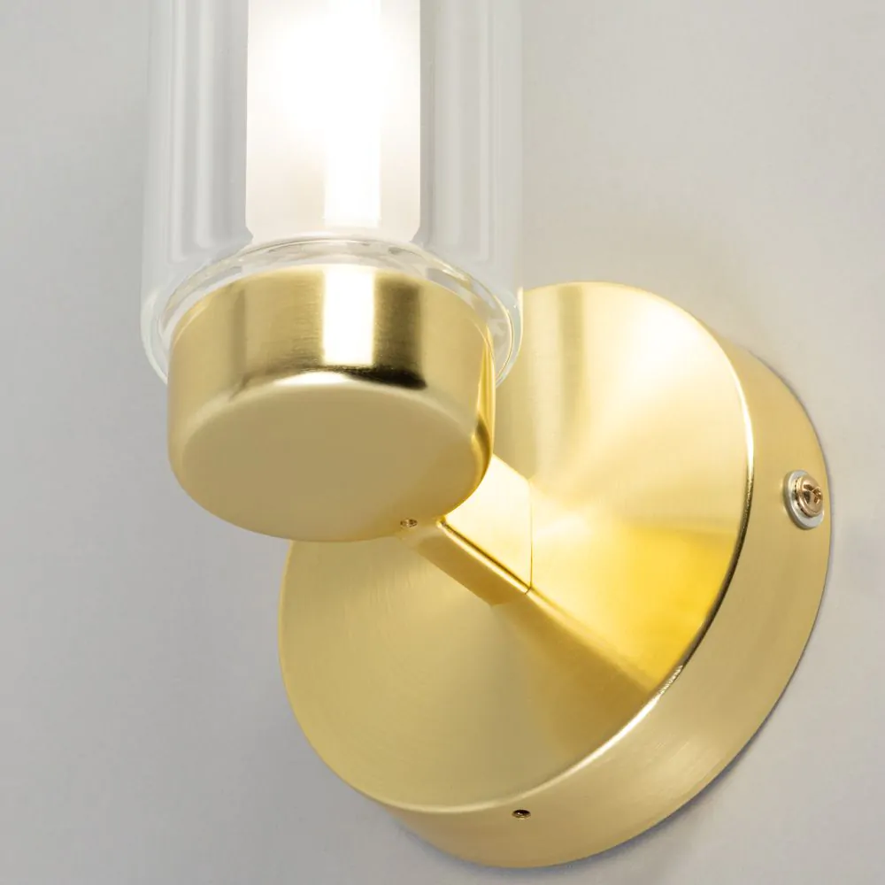 Riona Bathroom Wall Light, Satin Brass - Image 5