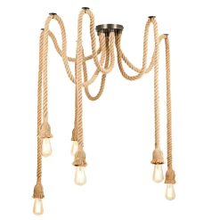 Roch 6 Light Ceiling Pendant Rope Cable Kit, Natural