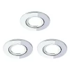 3 Pack Of Ruva Fire Rated LED IP65 Downlight, Chrome