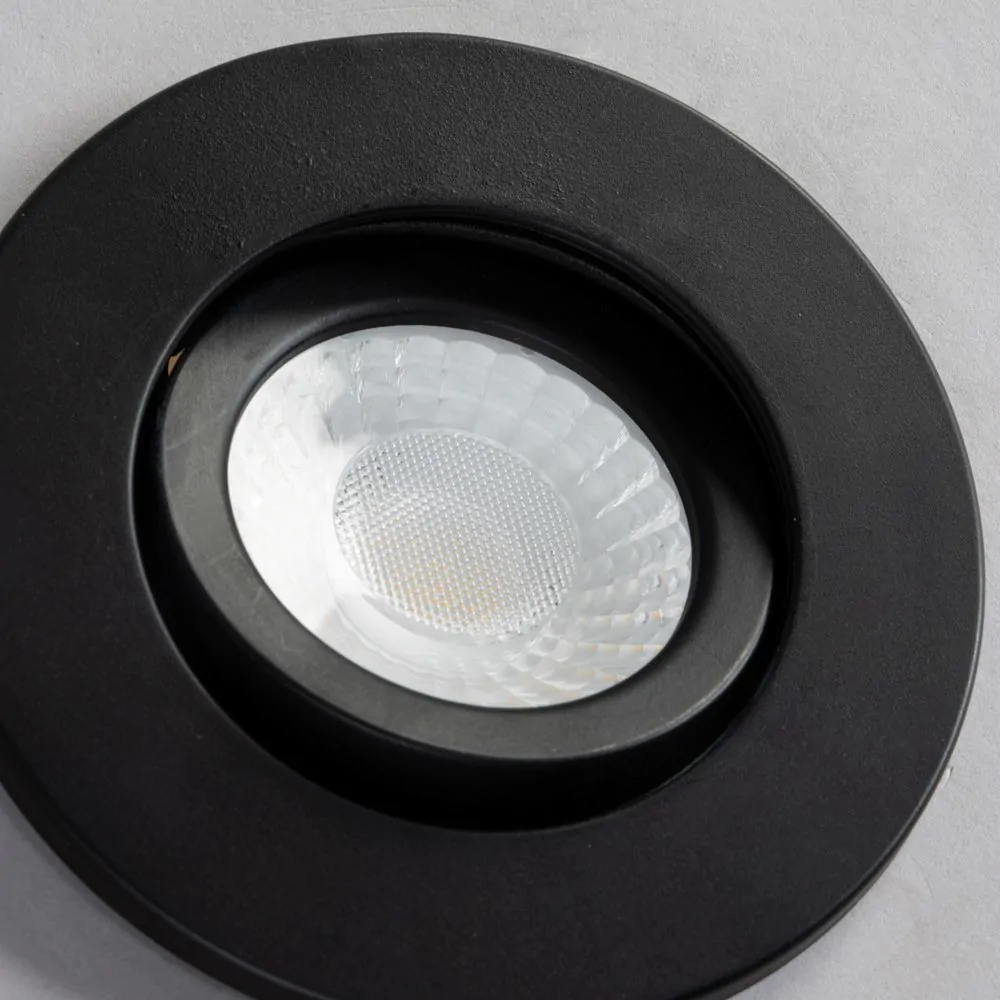 3 Pack Of Ruva Fire Rated LED IP65 Downlight, Satin Black - Image 5