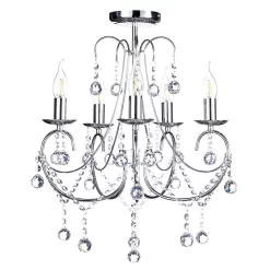 Sapparia Flush Chandelier, Chrome