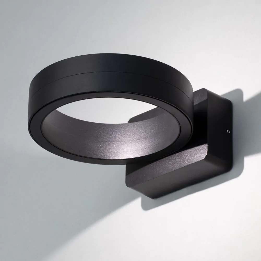 Seren 16 Watt Outdoor LED Wall Light, Black - Image 3